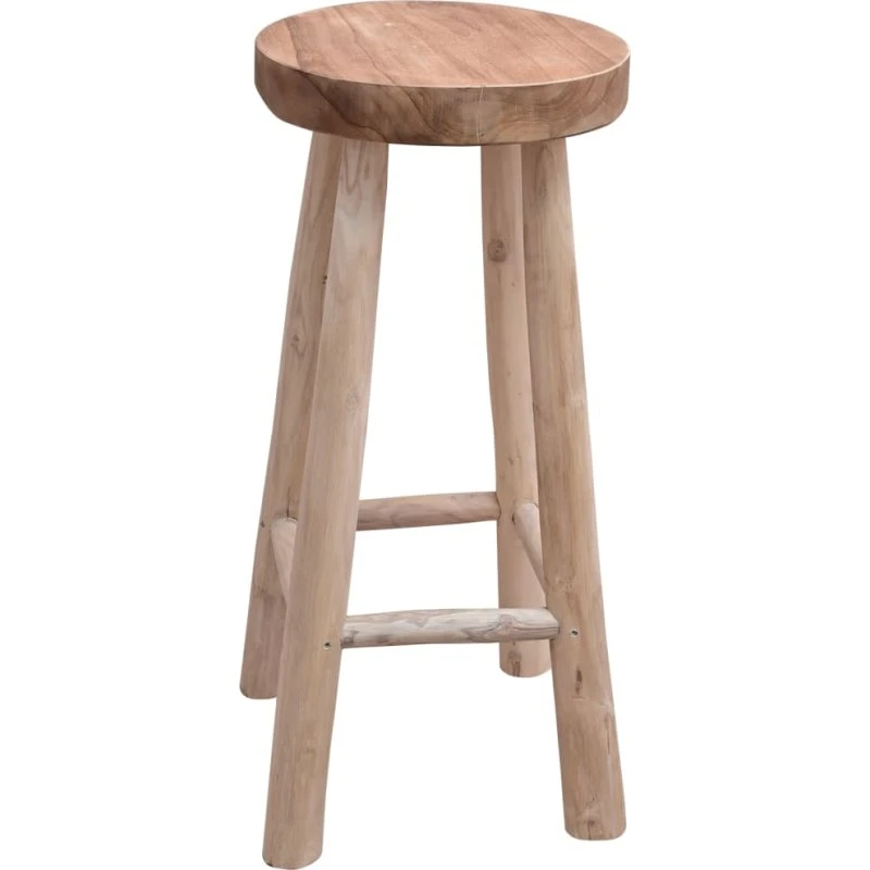 vidaXL barstol i massivt teaktræ – rustik og robust