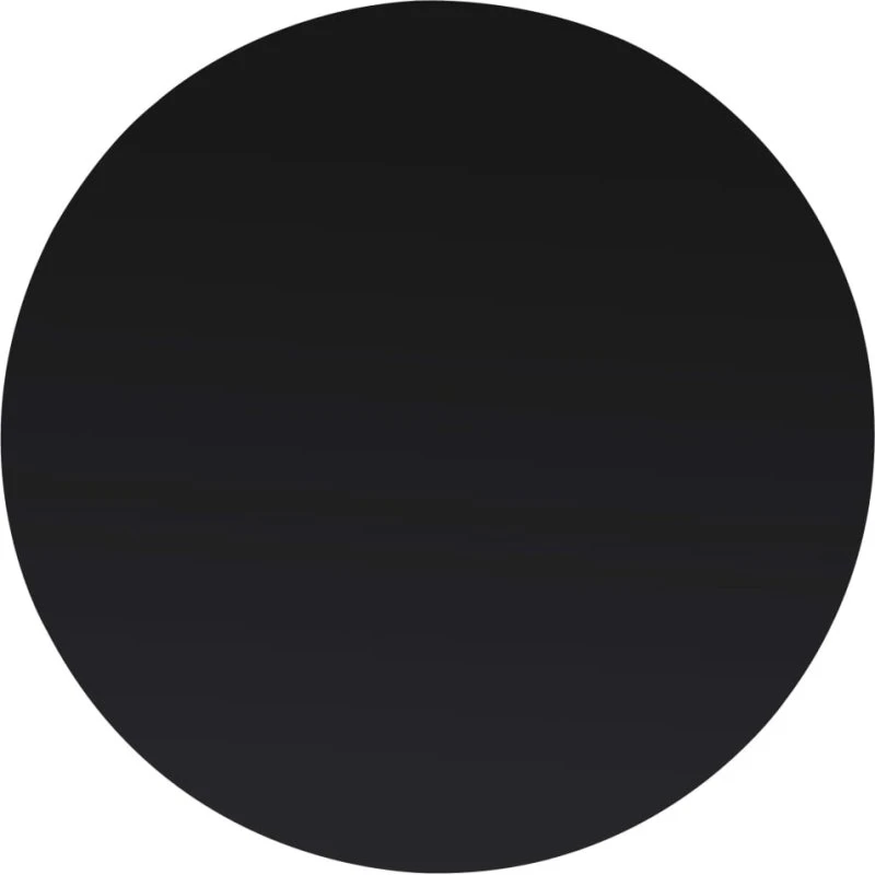 vidaXL rund bordplade i hærdet glas Ø500 mm, 8 mm - sort