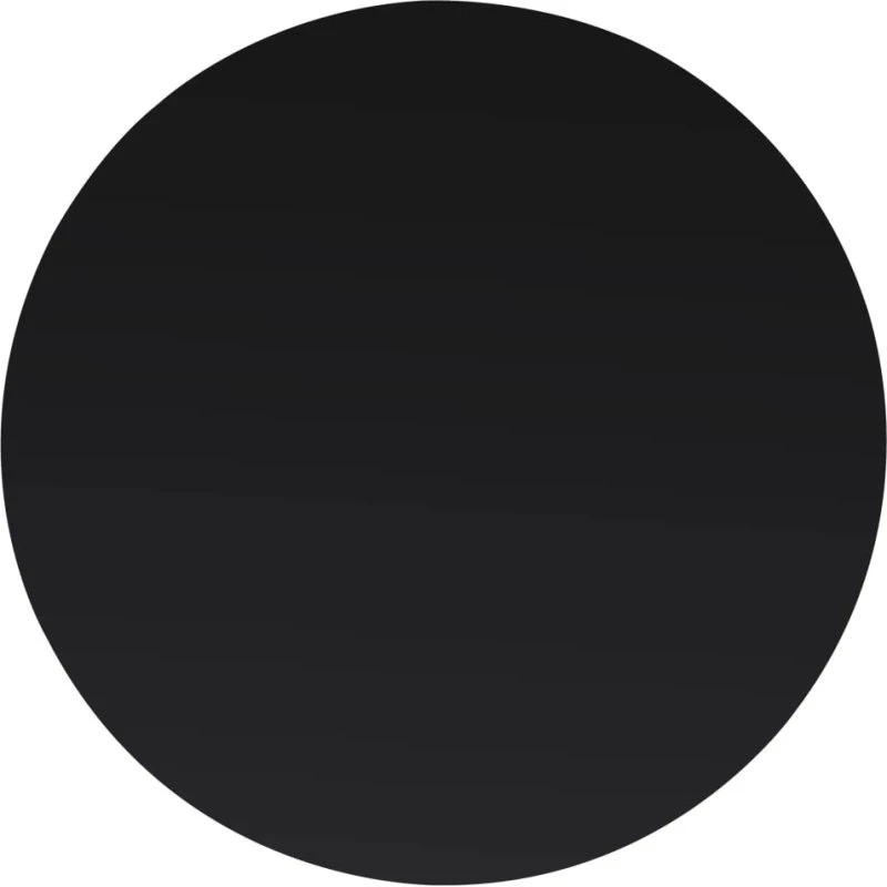 vidaXL Hærdet glas bordplade rund Ø600 mm – Sort