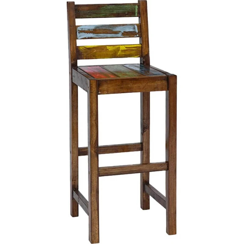 vidaXL barstole 2 stk. i massivt genbrugstræ