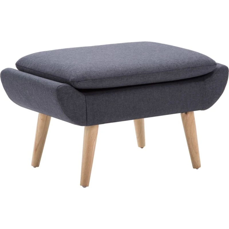 vidaXL fodskammel stofpolstring 73 x 43 x 42 cm mørkegrå