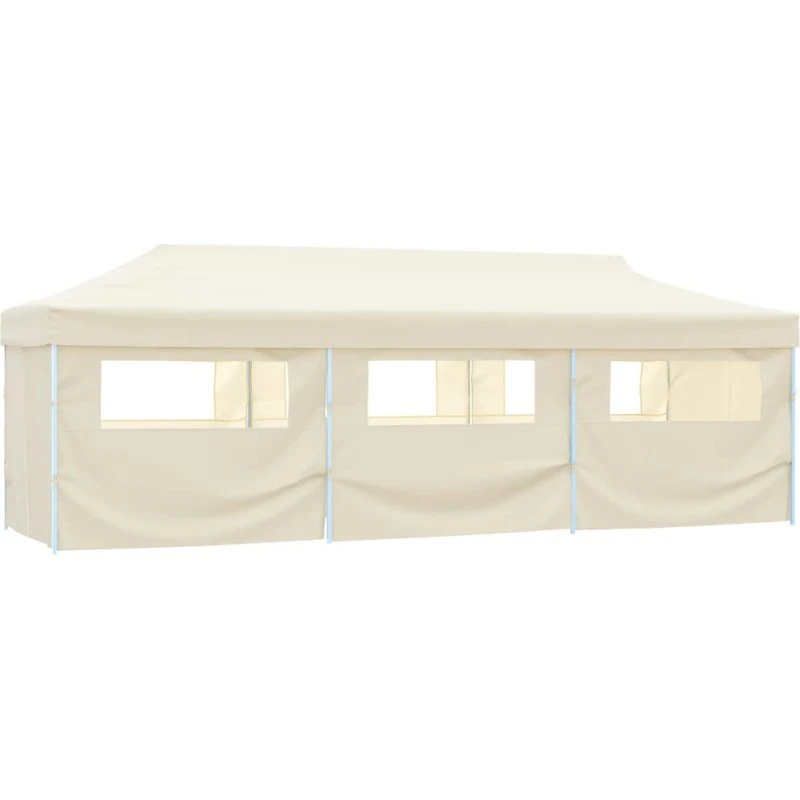 vidaXL pop-up partytelt 870x291x315 cm, 8 sidevægge - creme