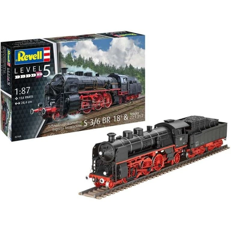 Modeltog S3/6 BR18 H0 1:87 byg-sæt med tender
