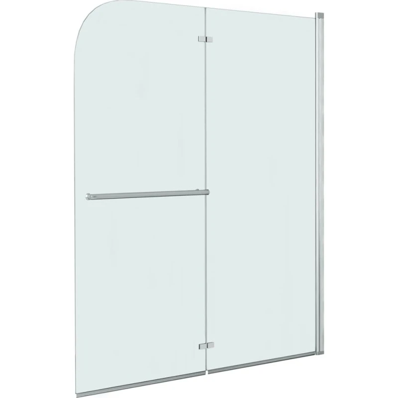 vidaXL foldbar brusekabine 2 paneler ESG 120x140 cm