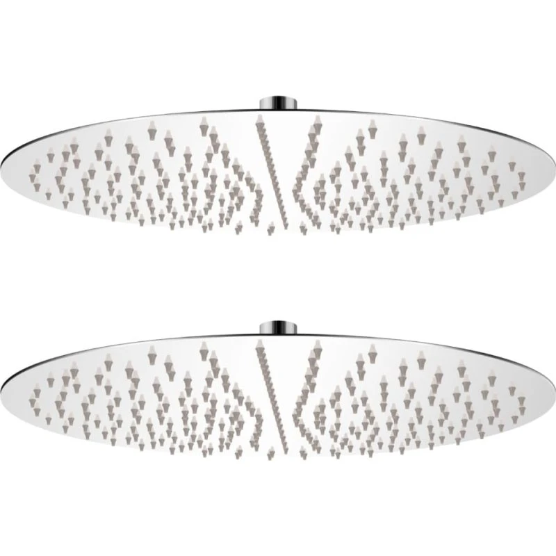 vidaXL 2 stk. rainshower brusehoveder Ø 40 cm i rustfrit stål