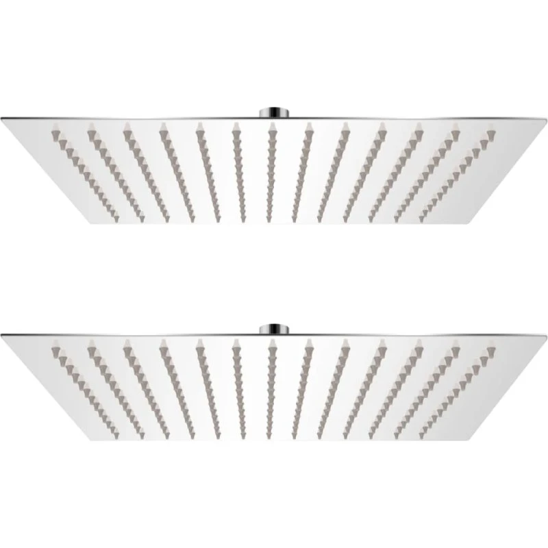 vidaXL Rainshower brusehoved 2 stk. 30x30 cm rustfrit stål