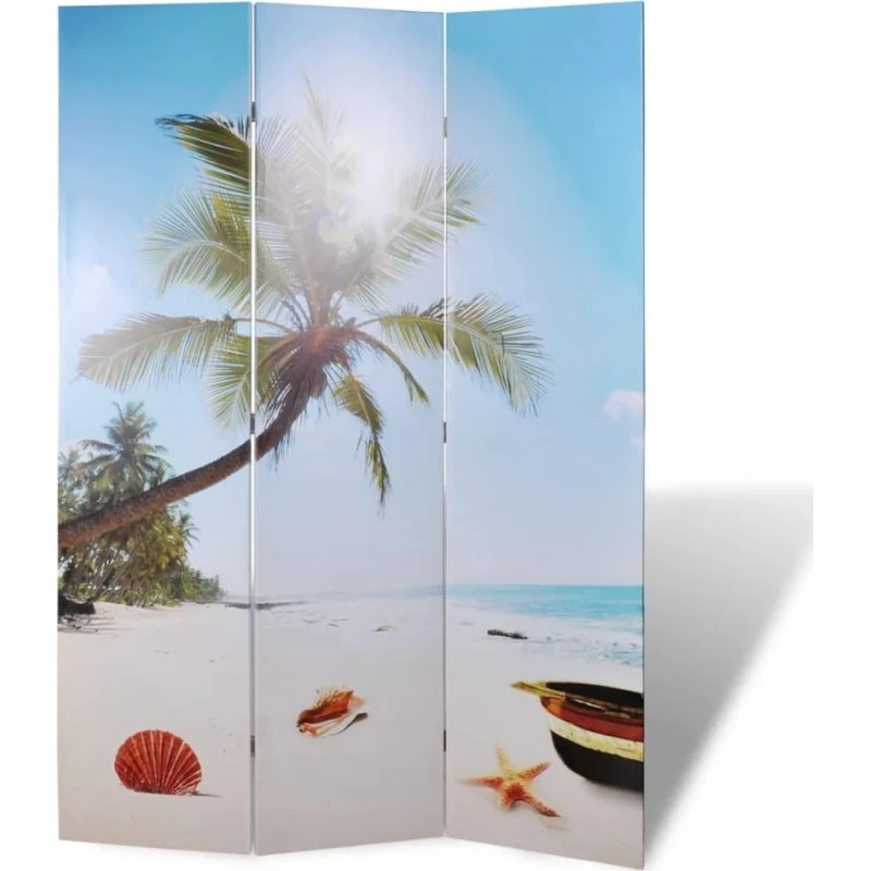 vidaXL foldbar rumdeler 120x170 cm – strandmotiv