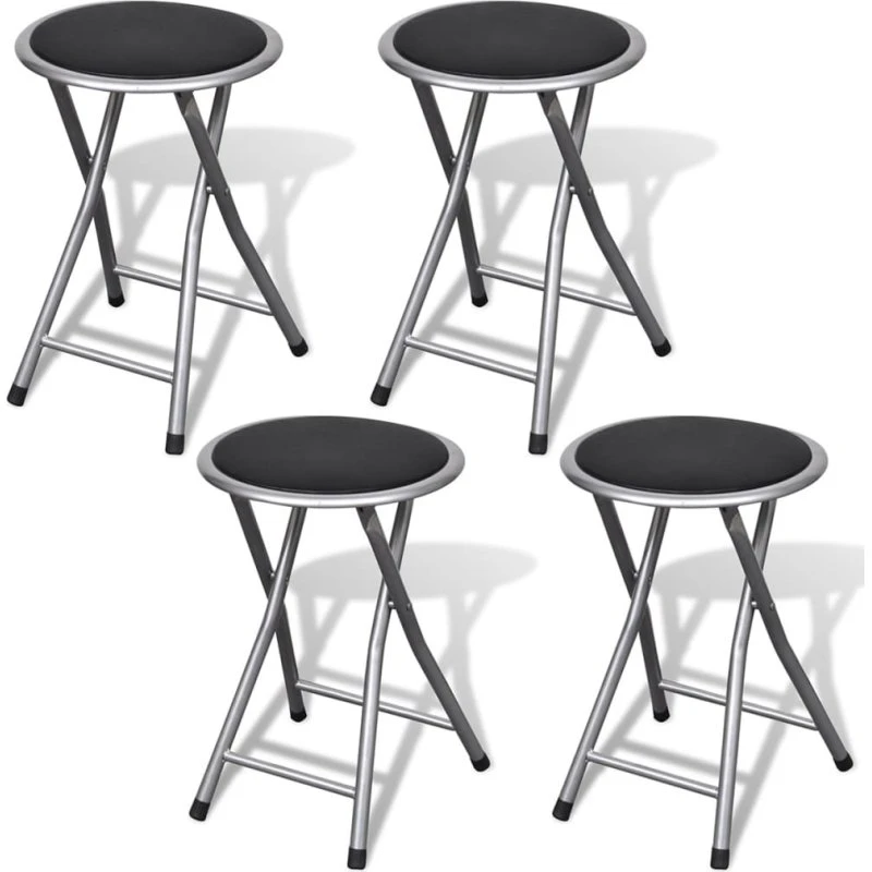 vidaXL foldbare stole 4 stk. kunstlæder