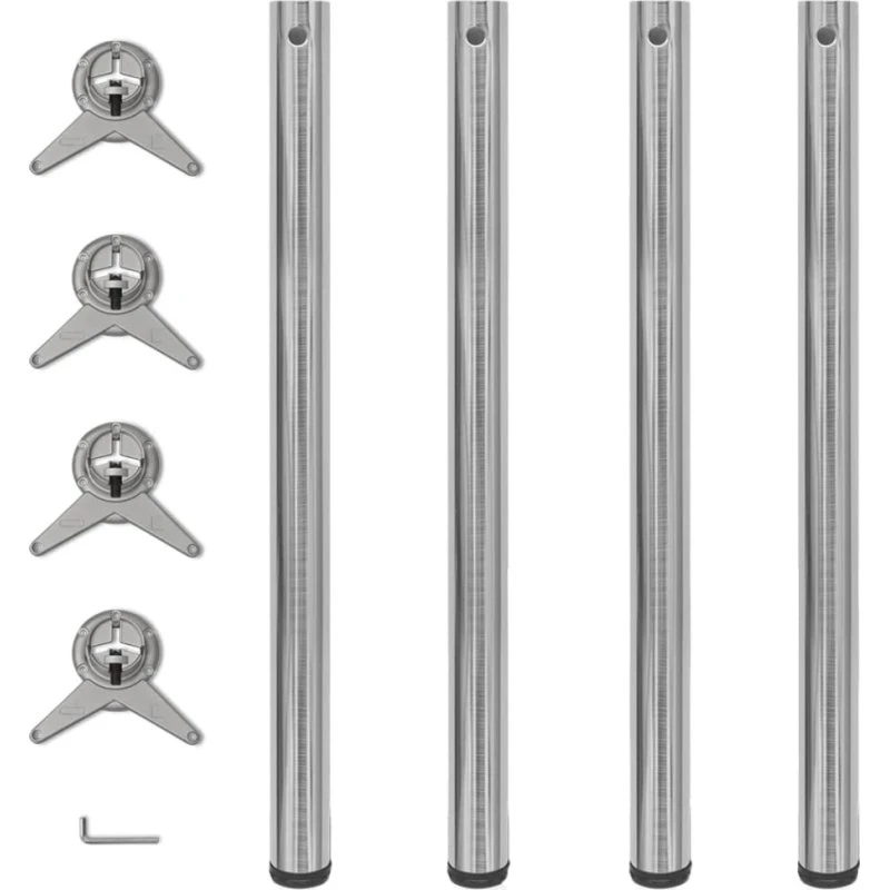 Universal 4 bordben justerbar 870 mm, børstet nikkel