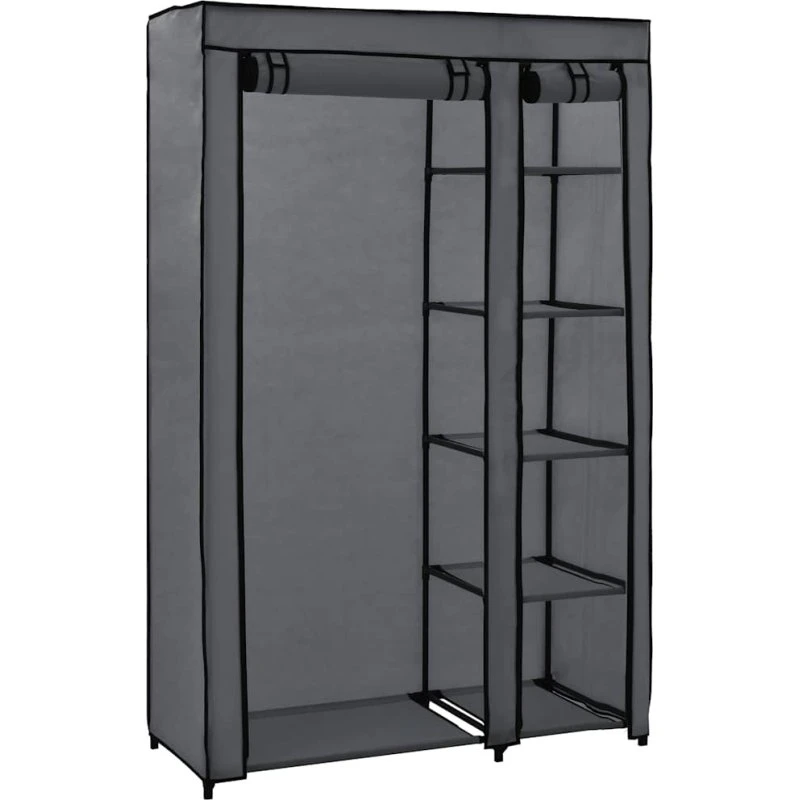 vidaXL foldbart klædeskab 110x45x175 cm grå