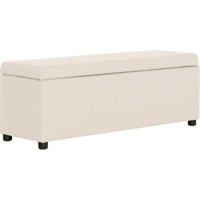 vidaXL opbevaringsbænk 116 x 38 x 43 cm – creme polyester