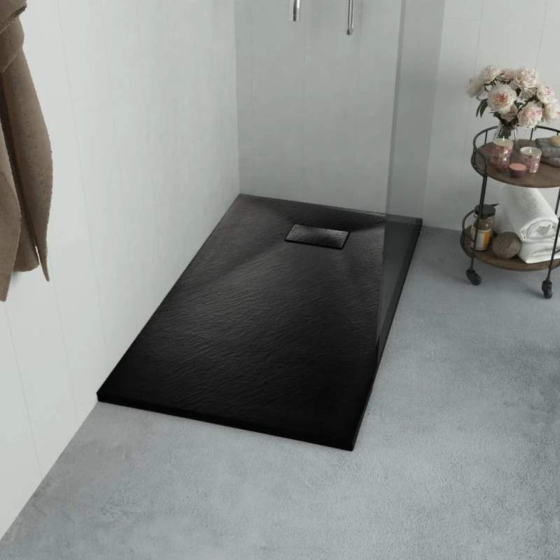 vidaXL SMC brusekar 100 x 80 cm - sort