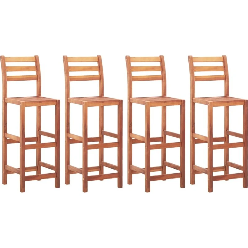 vidaXL Barstole 4 stk. i massivt akacietræ (natur)