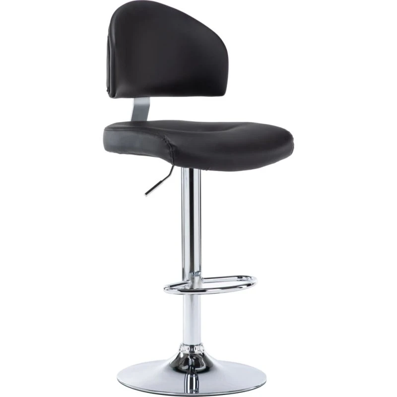 vidaXL barstol i kunstlæder, sort, højdejusterbar