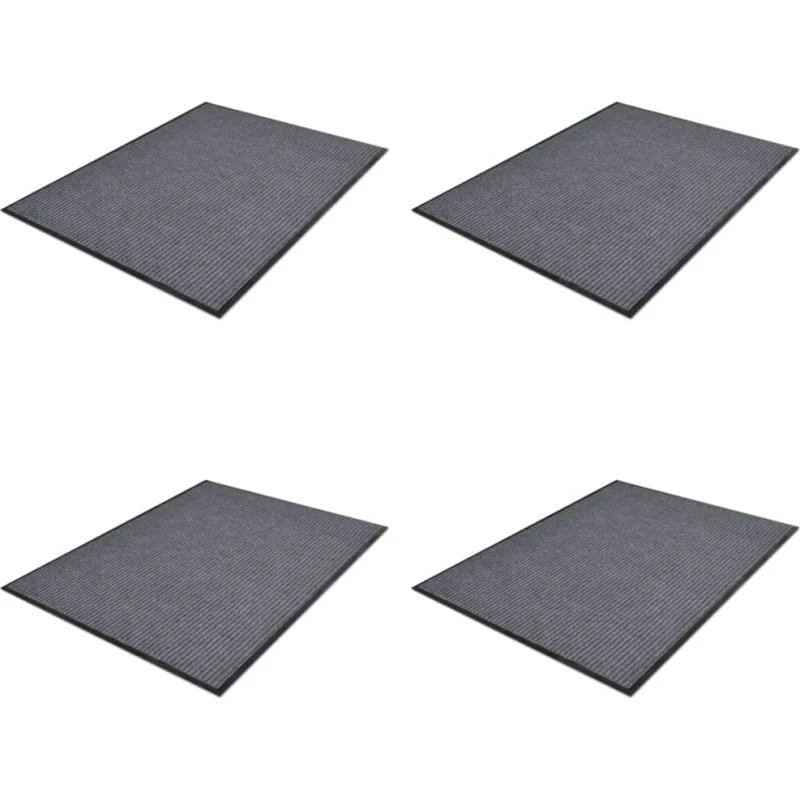 vidaXL dørmåtter 4 stk. 90x60 cm PVC - grå