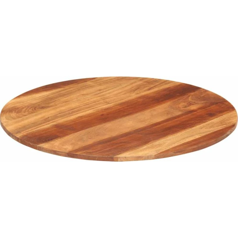 vidaXL rund bordplade 70 cm 15–16 mm massivt akacietræ