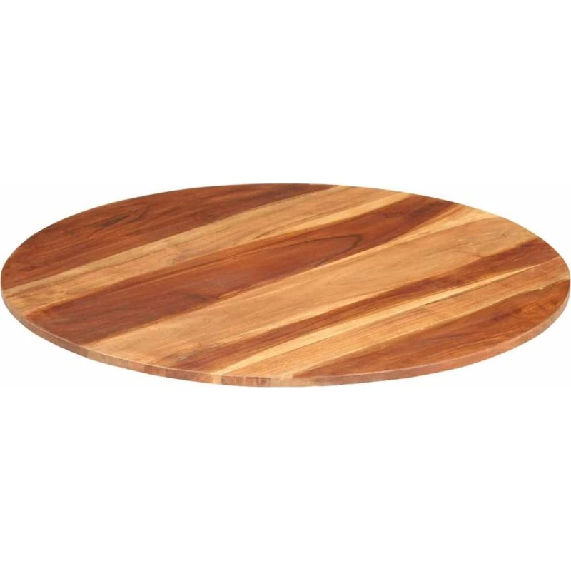 vidaXL rund bordplade 15–16 mm 80 cm i massivt akacietræ