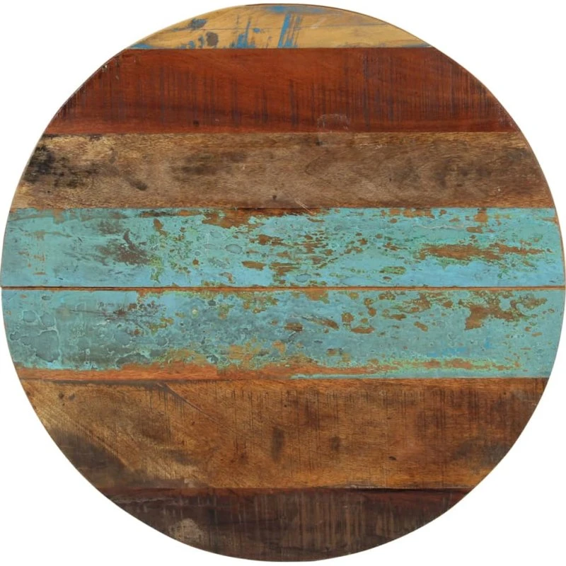 vidaXL rund bordplade 60 cm 15-16 mm massivt genbrugstræ