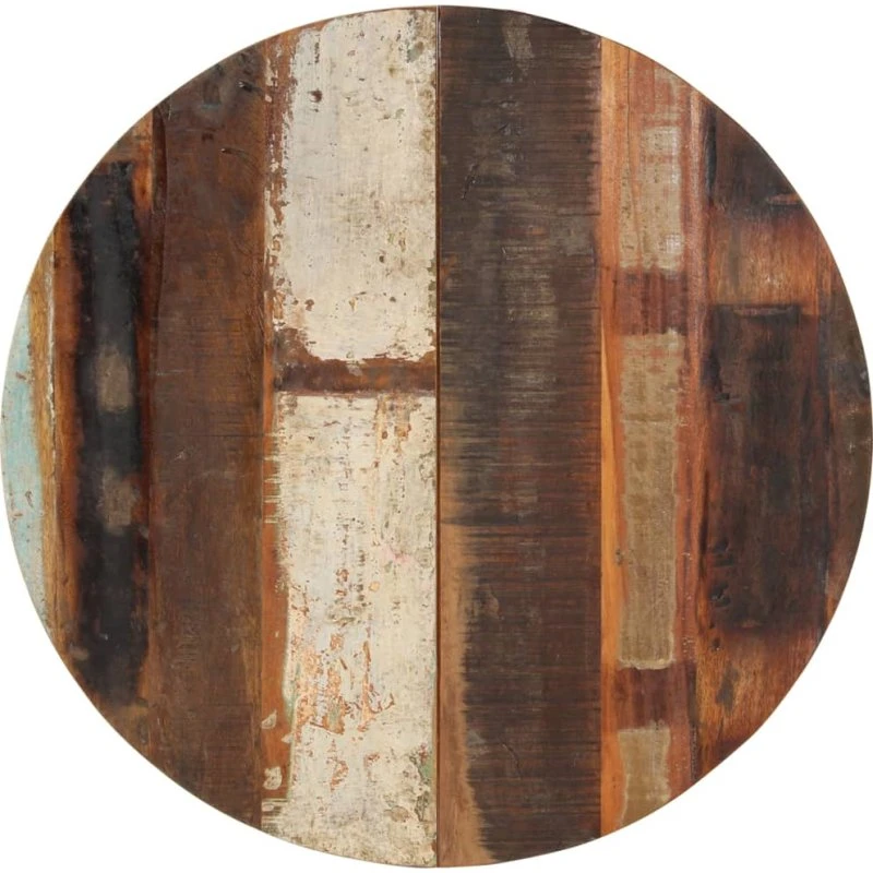 vidaXL rund bordsplade 70 cm 15-16 mm massivt genbrugstræ