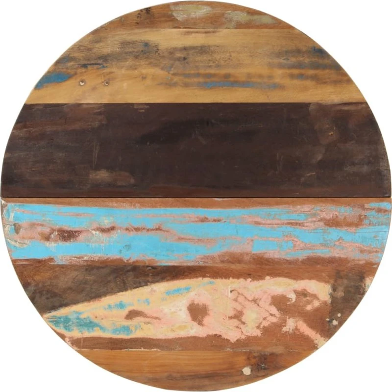 vidaXL rund bordsplade 80 cm, 25-27 mm massivt genbrugstræ