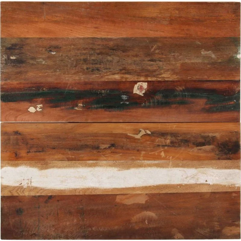 vidaXL firkantet bordplade 70x70 cm, 25–27 mm, massivt genbrugstræ