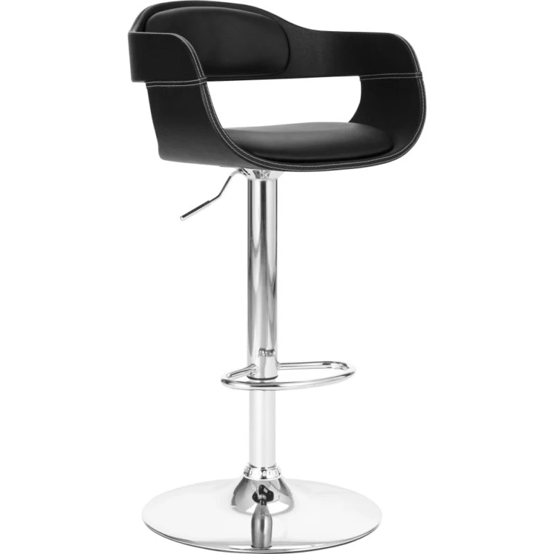 vidaXL barstol i sort kunstlæder, justerbar højde