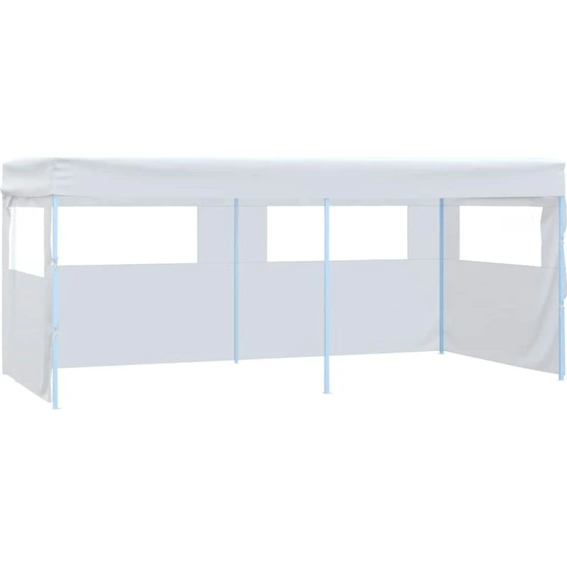 vidaXL foldbart festtelt 3 x 6 m med 4 sidevægge - hvid