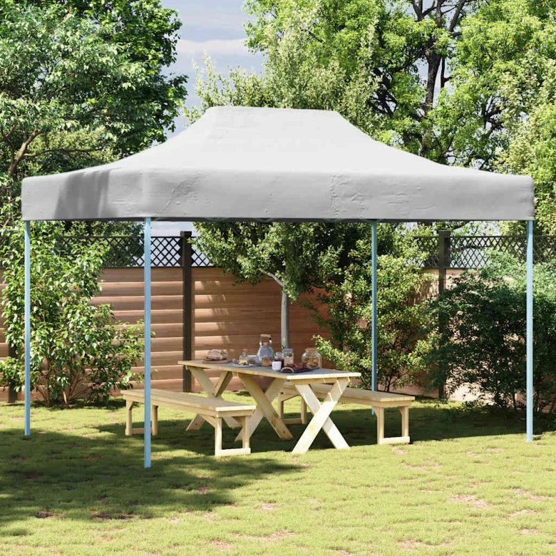 vidaXL foldbart festtelt 280x410x315 cm stål hvid
