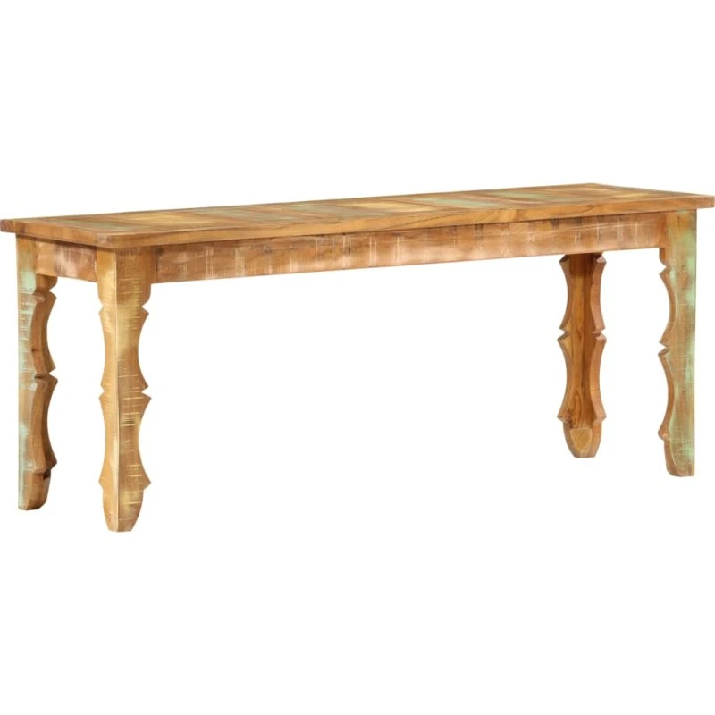 vidaXL bænk 110x35x45 cm i massivt genbrugstræ