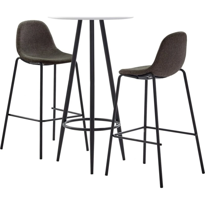 vidaXL barsæt 3 dele, stof mørkegrå