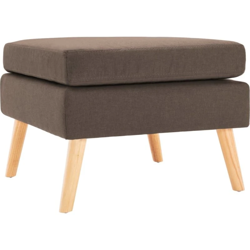 vidaXL fodskammel i stof, brun 54x54x43,5 cm