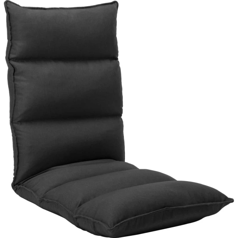 vidaXL Foldbar Gulvstol i Stof, Sort 135x50x13 cm