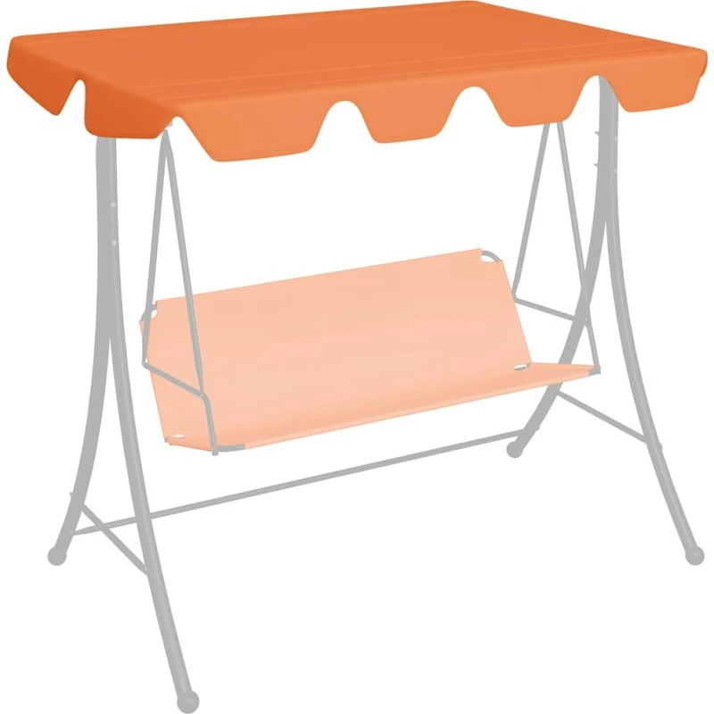vidaXL baldakin til havegynge 188/168x145/110 cm orange