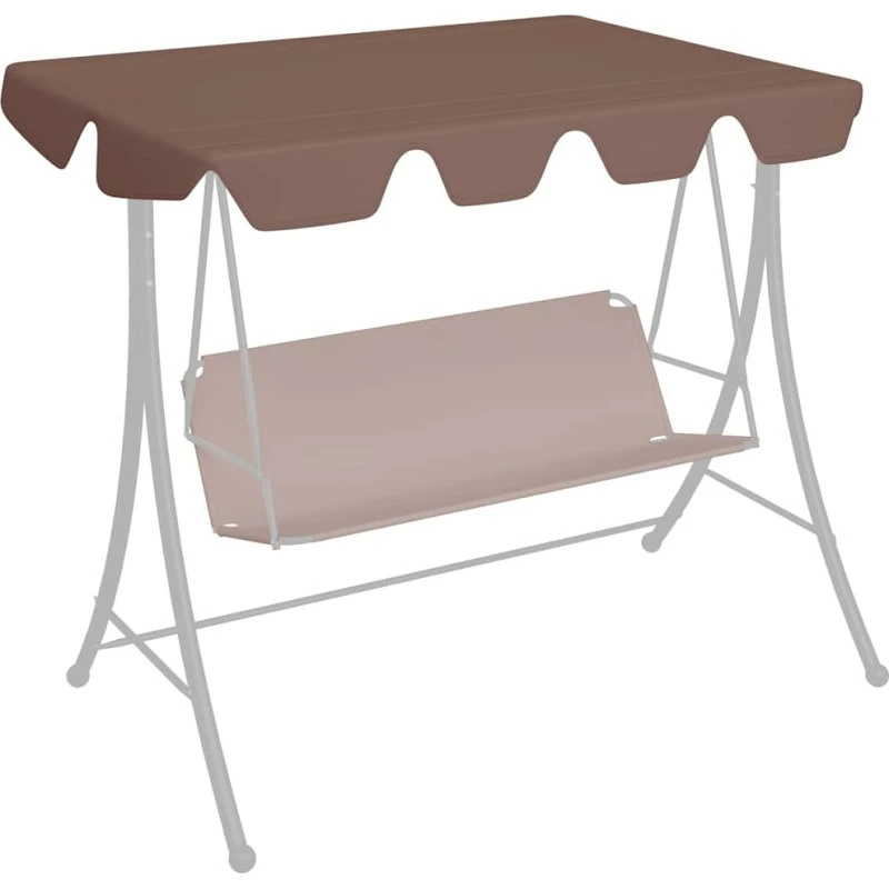 vidaXL baldakin til havegynge 150/130x105/70 cm brun