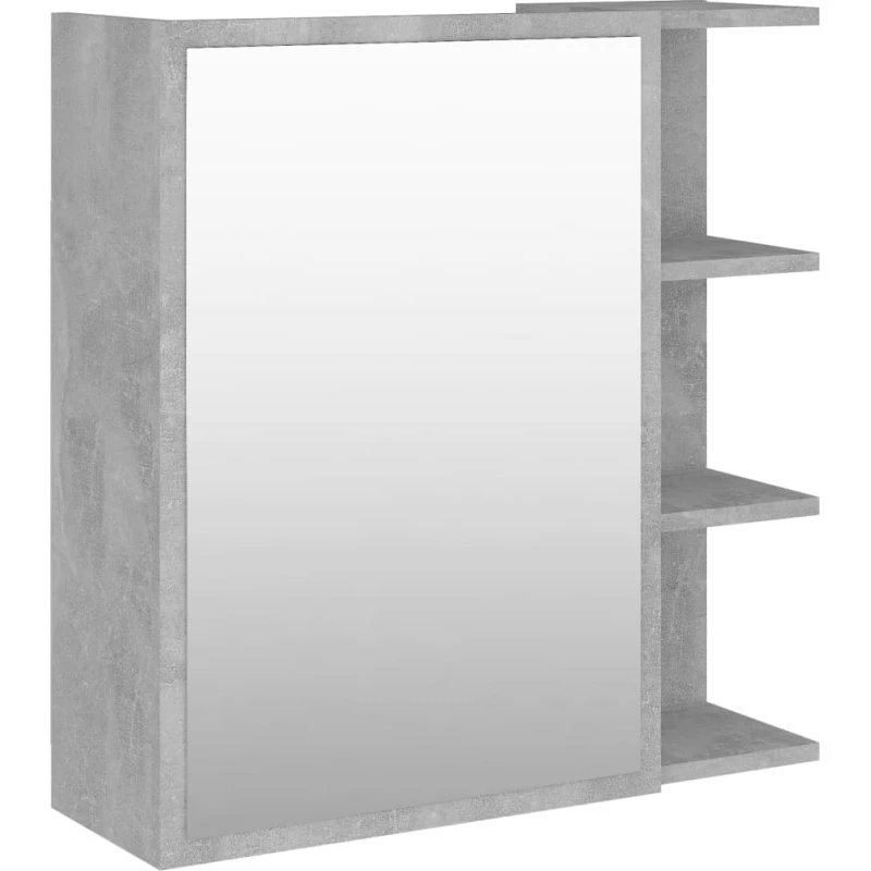 vidaXL spejlskab 62,5x20,5x64 cm betongrå