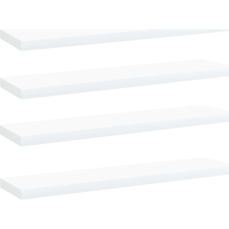 vidaXL Boghylder 4 stk. 40x10x1,5 cm Hvid