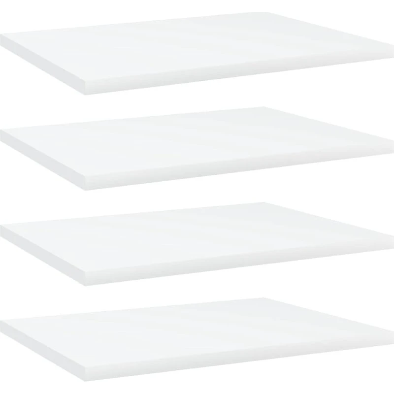 vidaXL Boghylder 4 stk. 40x30x1,5 cm hvid (konstrueret træ)