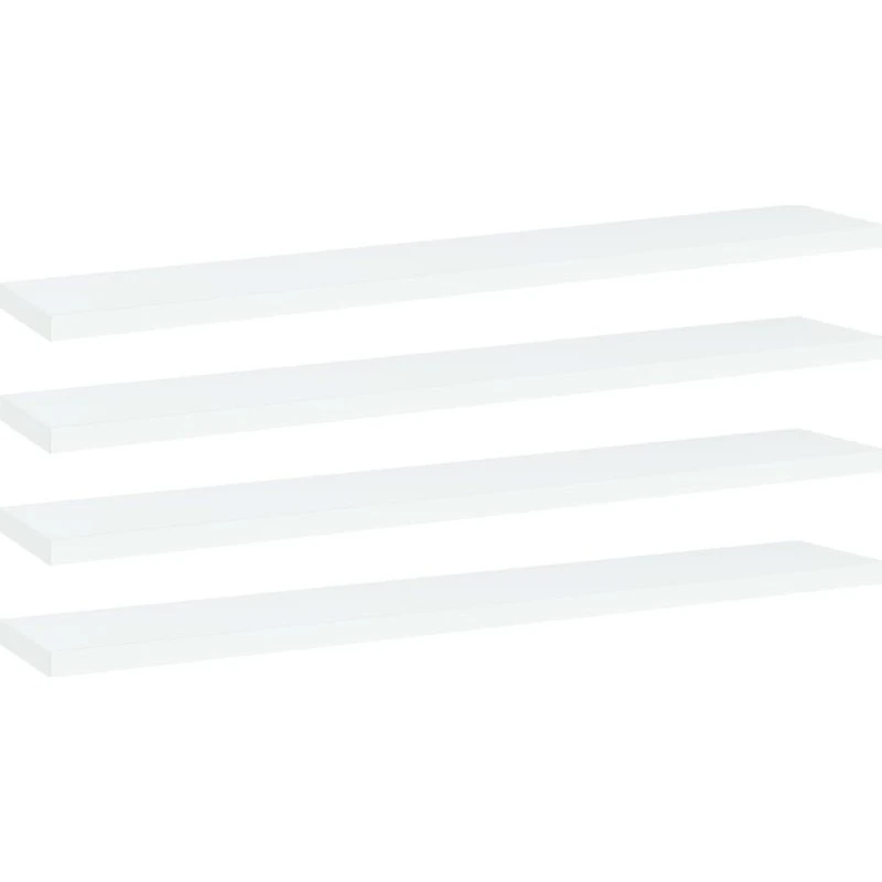 vidaXL Hyldeplader 4 stk. 60x10x1,5 cm konstrueret træ hvid