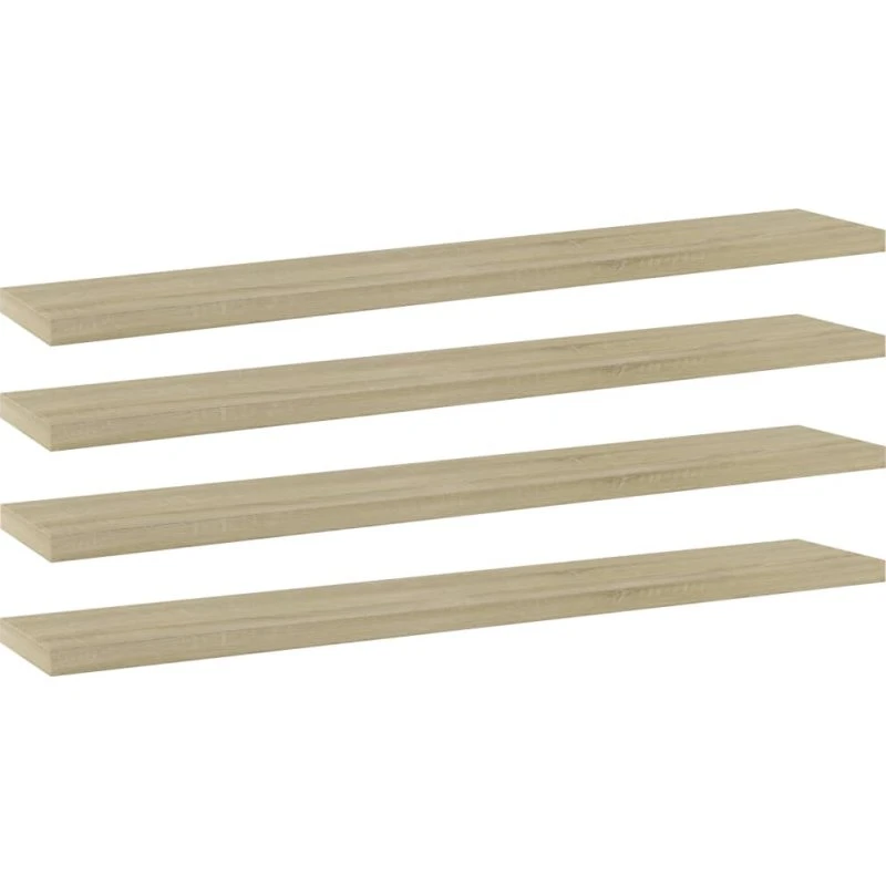 vidaXL Boghylde 4 stk. 60x10x1,5 cm - Sonoma-eg