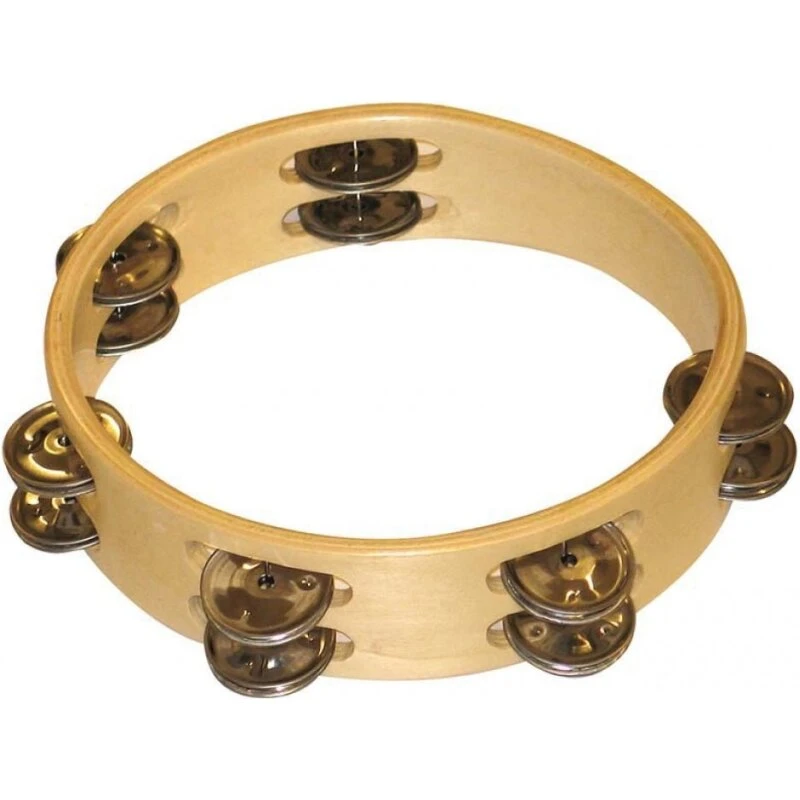 Voggenreiter Tamburin i træ 21 cm - 12 bjælder