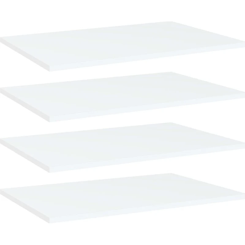 vidaXL boghylder 4 stk. 60x40x1,5 cm hvid