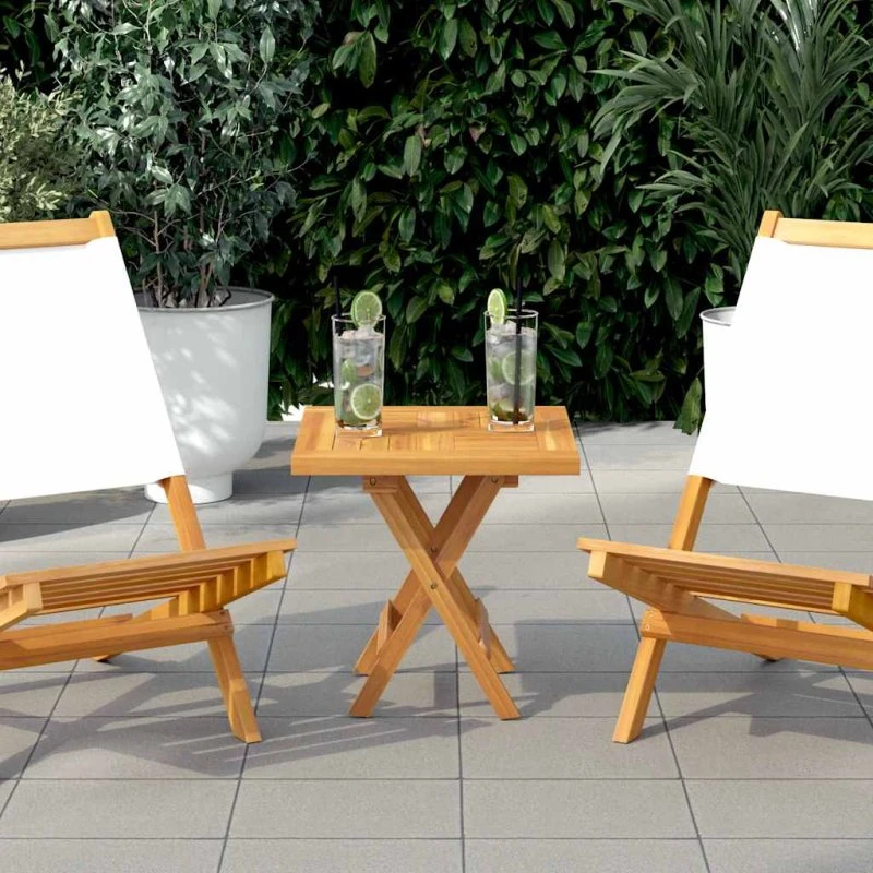 vidaXL firkantet bordplade 40x40x2,5 cm i massivt teak