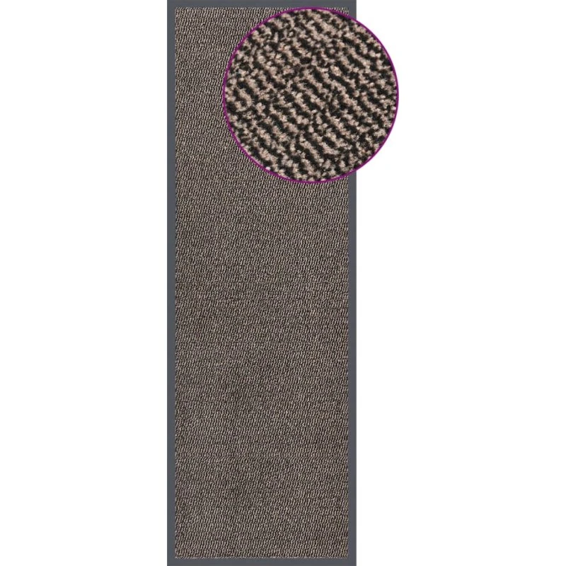 vidaXL dørmåtte 60x180 cm tuftet, mørkebrun
