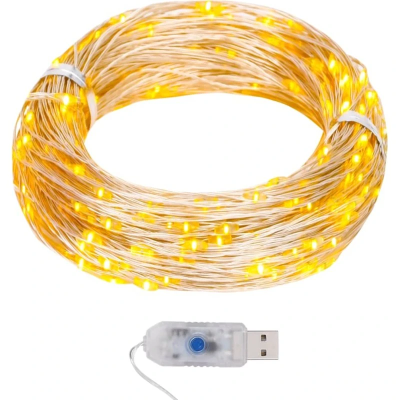 vidaXL lyskæde 40 m 400 LED 8 funktioner varm hvid