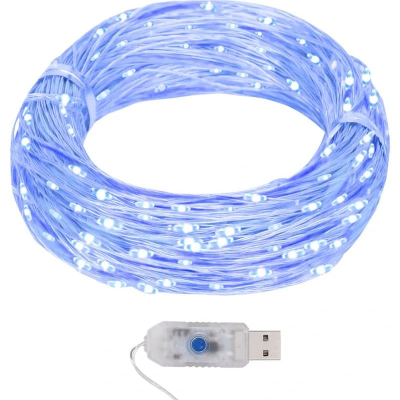 vidaXL Lyskæde 40 m 400 LED blå – 8 funktioner