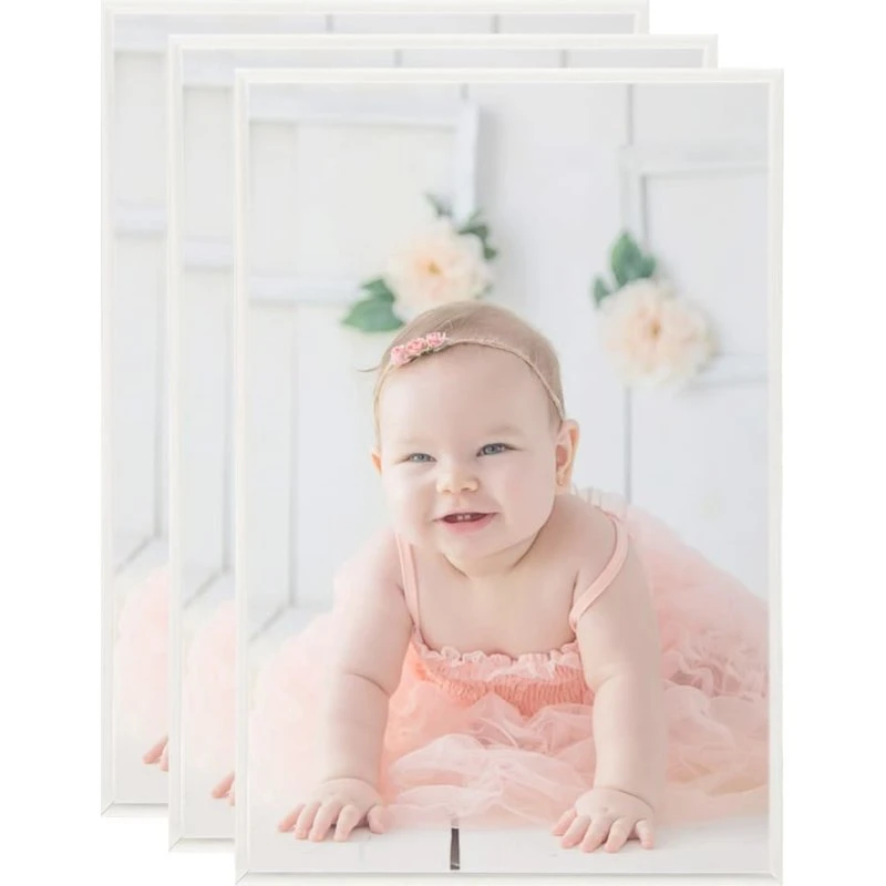 vidaXL billedrammer 3 stk. 70x90 cm MDF sølvfarvet