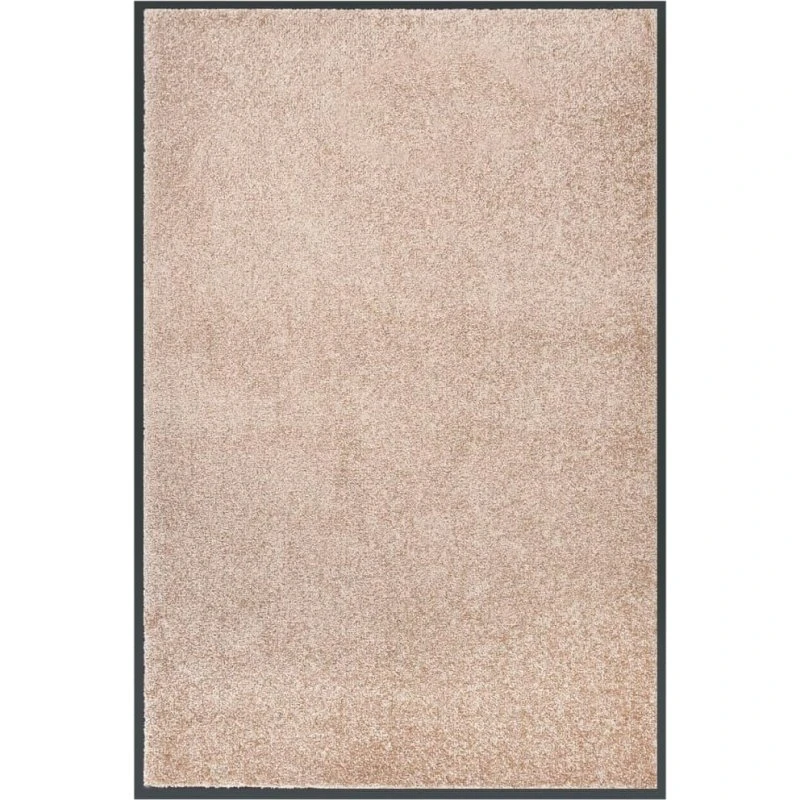 vidaXL dørmåtte 80x120 cm beige – skridsikker velour