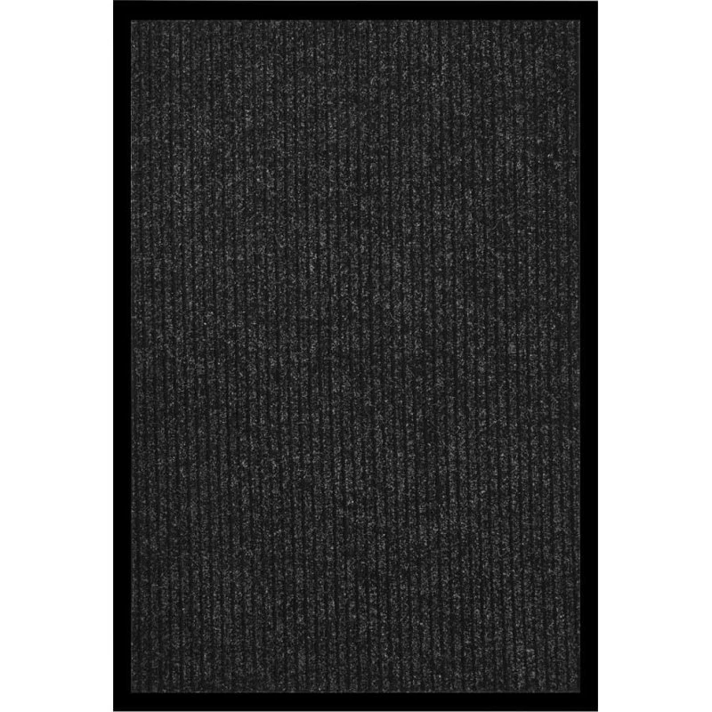 vidaXL dørmåtte 80x120 cm stribet antracitgrå