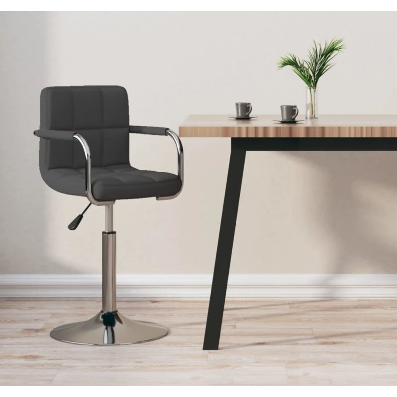 vidaXL barstol stof mørkegrå justerbar 360°