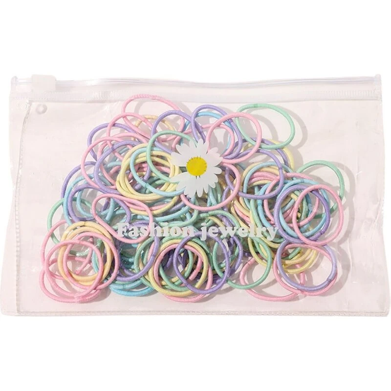 SOHO Nina Hårelastikker Pastel 100 stk.